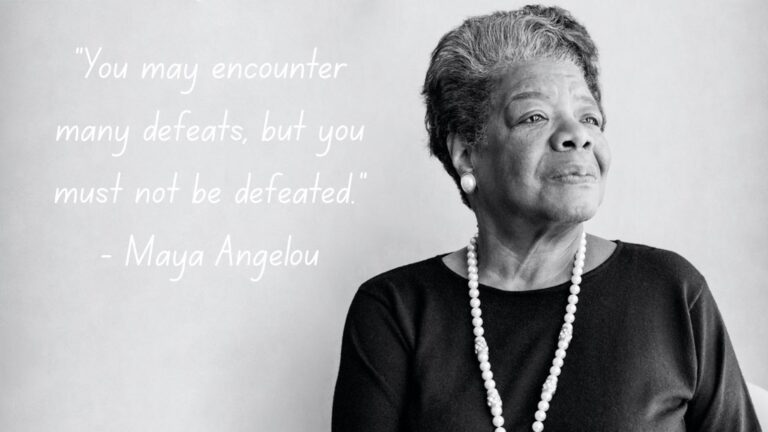 You must not be defeated